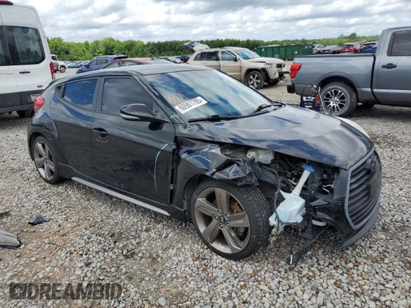 2013 Hyundai Veloster Turbo with VIN KMHTC6AE2DU177578, listed as a Copart auction lot 60901785 with Not provided miles and Salvage title. Bid and sale history available at DreamBid. Image 4.