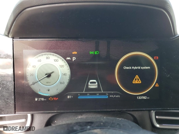 2021 Hyundai Elantra Hybrid Limited with VIN KMHLN4AJ4MU009680, listed as a Copart auction lot 76201244 with 133,782 mi miles and Non Repairable. Bid and sale history available at carsss.com. Image 9.