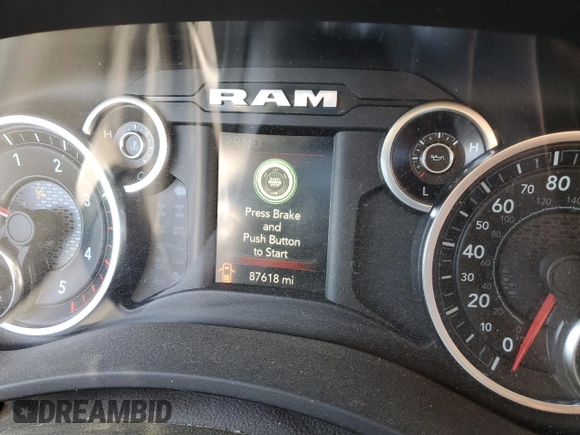 2019 Ram 3500 Big Horn with VIN 3C63R3HL3KG610208, listed as a Copart auction lot 75933244 with 87,618 mi miles and Salvage Title. Bid and sale history available at carsss.com. Image 9.