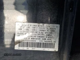 2005 Acura TSX z VIN JH4CL958X5C006898, wystawiony jako Copart lot #85274094 z przebiegiem 183 211 mil mil oraz Szkoda całkowita • Salvage title. Historia ofert i sprzedaży dostępna na DreamBid. Obrazek 12.