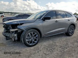 2022 Acura MDX w/A-Spec Package with VIN 5J8YE1H08NL029204, listed as a Copart auction lot 61368495 with 80,556 mi miles and Salvage title. Bid and sale history available at DreamBid. Image 1.