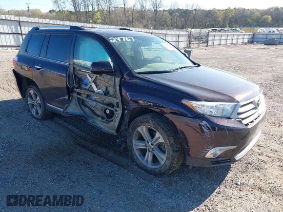 2012 Toyota Highlander Limited with VIN 5TDDK3EH2CS095433, listed as a IAAI auction lot 41833700 with 118,446 mi miles. Bid and sale history available at carsss.com. Image 1.
