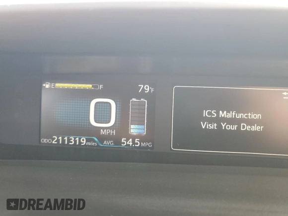 2018 Toyota Prius Two with VIN JTDKBRFUXJ3600879, listed as a Copart auction lot 47448295 with 211,319 mi miles and Clean Title. Bid and sale history available at DreamBid. Image 9.