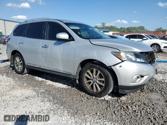 2015 Nissan Pathfinder S z VIN 5N1AR2MNXFC633135, wystawiony jako Copart lot #57804525 z przebiegiem 139 929 mil mil oraz Szkoda całkowita • Salvage title. Historia ofert i sprzedaży dostępna na DreamBid. Obrazek 4.