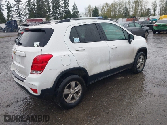 2021 Chevrolet Trax LT with VIN KL7CJPSB9MB331460, listed as a IAAI auction lot 42019002 with 91,135 mi miles. Bid and sale history available at carsss.com. Image 4.