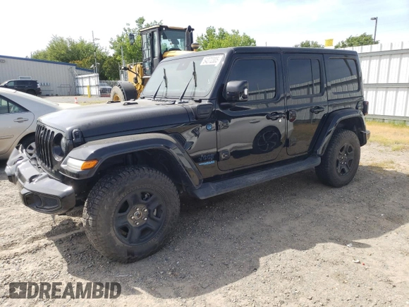 2022 Jeep Wrangler Unlimited Sahara with VIN 1C4JJXP60NW172991, listed as a Copart auction lot 54272305 with 54,361 mi miles and Salvage title. Bid and sale history available at DreamBid. Image 1.