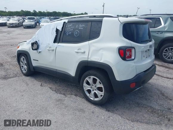 2017 Jeep Renegade Limited with VIN ZACCJADB4HPG08511, listed as a IAAI auction lot 40992295 with 91,229 mi miles and . Bid and sale history available at DreamBid. Image 3.