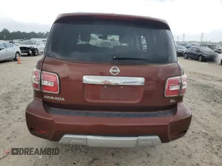 2017 Nissan Armada SL with VIN JN8AY2NDXH9008199, listed as a Copart auction lot 50427455 with 170,542 mi miles and Salvage Title. Bid and sale history available at carsss.com. Image 6.
