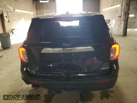 2021 Ford Explorer with VIN 1FMSK8BB6MGA08077, listed as a Copart auction lot 82614854 with 43,278 mi miles and Salvage Title. Bid and sale history available at carsss.com. Image 6.