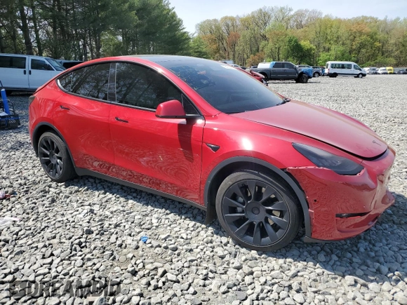 2021 Tesla Model Y Long Range z VIN 5YJYGDEE3MF189258, wystawiony jako Copart lot #54363615 z przebiegiem 56 315 mil mil oraz Szkoda całkowita • Salvage title. Historia ofert i sprzedaży dostępna na DreamBid. Obrazek 4.