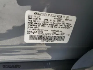 2024 Nissan ARIYA ENGAGE+ with VIN JN1DF0BB5RM732521, listed as a Copart auction lot 83904864 with 2,391 mi miles and Non Repairable. Bid and sale history available at carsss.com. Image 15.