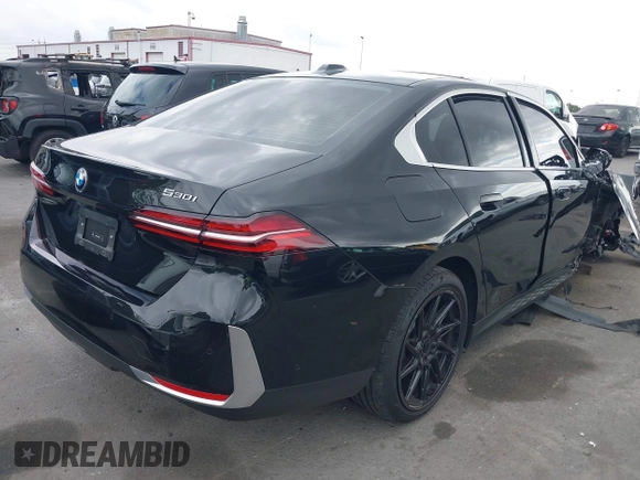 2024 BMW 5 Series 530i with VIN WBA43FJ09RCR92657, listed as a IAAI auction lot 42105525 with 11,326 mi miles and . Bid and sale history available at DreamBid. Image 4.