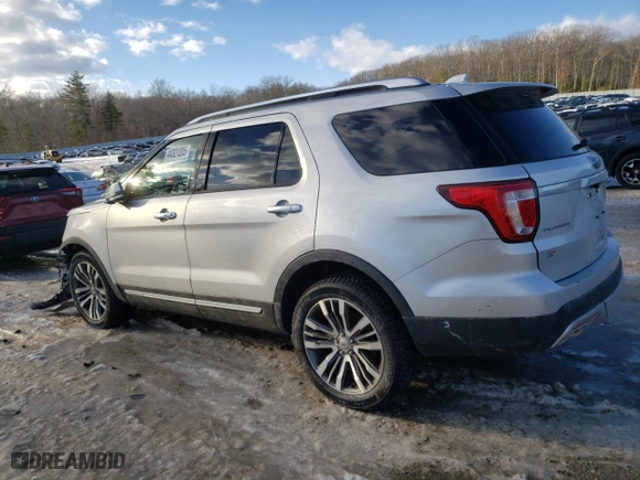 2017 Ford Explorer Platinum with VIN 1FM5K8HT9HGE17225, listed as a Copart auction lot 44321205 with 95,014 mi miles and Salvage Title. Bid and sale history available at carsss.com. Image 2.