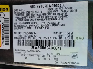 2016 Ford Fusion SE with VIN 3FA6P0HD8GR103373, listed as a Copart auction lot 74600364 with 125,303 mi miles and Salvage title. Bid and sale history available at DreamBid. Image 12.