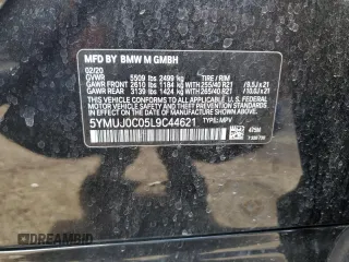 2020 BMW X4 M Competition z VIN 5YMUJ0C05L9C44621, wystawiony jako Copart lot #72842693 z przebiegiem 55 316 mil mil oraz . Historia ofert i sprzedaży dostępna na DreamBid. Obrazek 13.