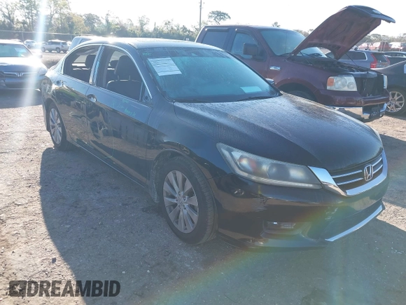 2014 Honda Accord EX-L with VIN 1HGCR2F81EA010048, listed as a IAAI auction lot 41754584 with 126,050 mi miles and . Bid and sale history available at carsss.com. Image 1.