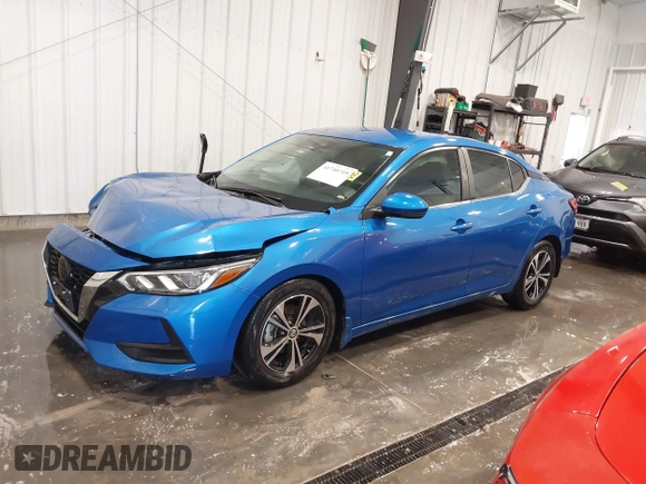 2020 Nissan Sentra SV with VIN 3N1AB8CV3LY220654, listed as a IAAI auction lot 41740719 with 27,546 mi miles and . Bid and sale history available at DreamBid. Image 2.