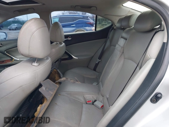 2006 Lexus IS 250 with VIN JTHCK262762003730, listed as a IAAI auction lot 41490307 with 188,002 mi miles and . Bid and sale history available at DreamBid. Image 8.