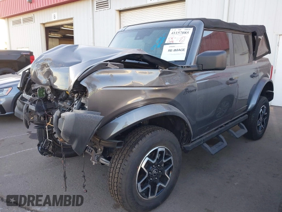 2021 Ford Bronco with VIN 1FMDE5BH2MLB07425, listed as a IAAI auction lot 41157085 with Not provided miles and . Bid and sale history available at DreamBid. Image 2.