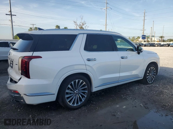 2024 Hyundai Palisade Calligraphy z VIN KM8R7DGE6RU715328, wystawiony jako Copart lot #51831285 z przebiegiem 18 721 mil mil oraz Nie do naprawy • Non repairable. Historia ofert i sprzedaży dostępna na DreamBid. Obrazek 3.