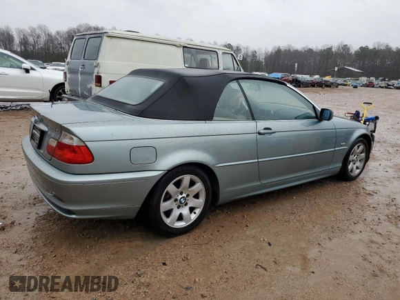 2002 BMW 3 Series 325Ci with VIN WBABS33462JY42970, listed as a Copart auction lot 83736544 with 69,907 mi miles and Clean Title. Bid and sale history available at carsss.com. Image 3.