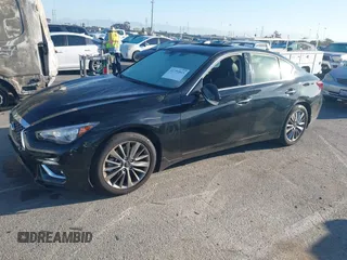 2023 Infiniti Q50 Luxe with VIN JN1EV7BP6PM513012, listed as a IAAI auction lot 41751813 with 7,064 mi miles and . Bid and sale history available at DreamBid. Image 18.