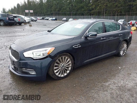 2015 Kia K900 Luxury with VIN KNALW4D42F6022892, listed as a IAAI auction lot 41965389 with 46,294 mi miles. Bid and sale history available at carsss.com. Image 2.