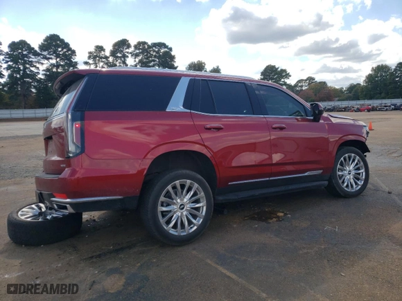 2024 Cadillac Escalade RWD Premium Luxury with VIN 1GYS3BKL2RR121537, listed as a Copart auction lot 77426534 with 5,356 mi miles and Salvage Title. Bid and sale history available at carsss.com. Image 3.