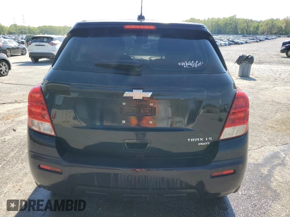 2016 Chevrolet Trax LS with VIN KL7CJNSBXGB722478, listed as a Copart auction lot 52825205 with 103,711 mi miles and Clean Title. Bid and sale history available at carsss.com. Image 6.