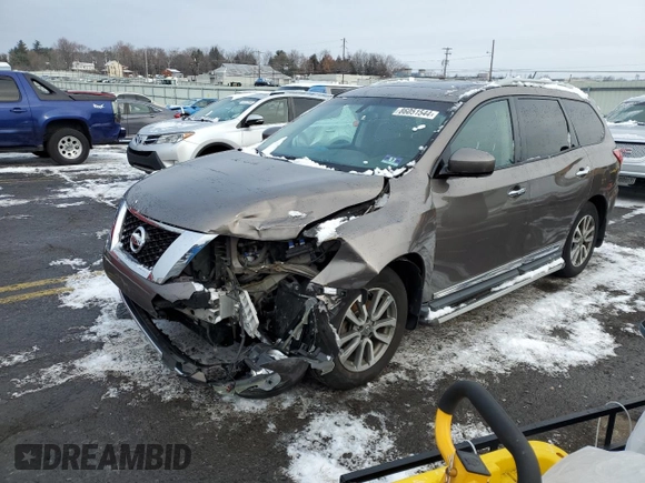2013 Nissan Pathfinder Platinum with VIN 5N1AR2MM9DC674036, listed as a Copart auction lot 86051544 with 154,805 mi miles and Salvage title. Bid and sale history available at DreamBid. Image 1.
