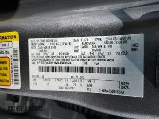 2021 Ford Ranger XL with VIN 1FTER4EH1MLE03894, listed as a Copart auction lot 62397075 with 67,179 mi miles and Salvage title. Bid and sale history available at DreamBid. Image 12.