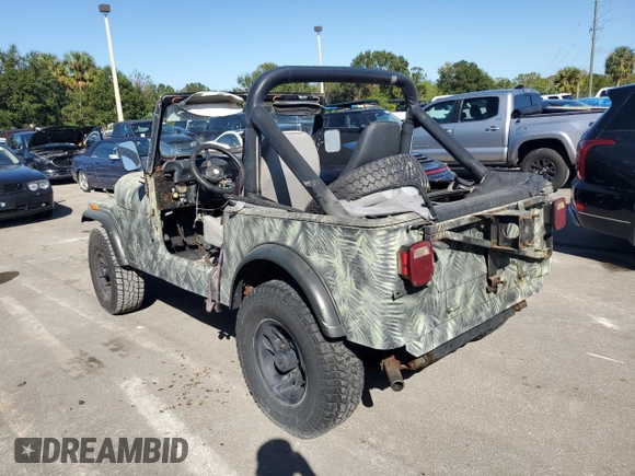 1985 Jeep CJ z VIN 1JCCF87AXFT003034, wystawiony jako Copart lot #75175274 z przebiegiem 15 849 mil mil oraz Szkody całkowita. Historia ofert i sprzedaży dostępna na DreamBid. Obrazek 2.
