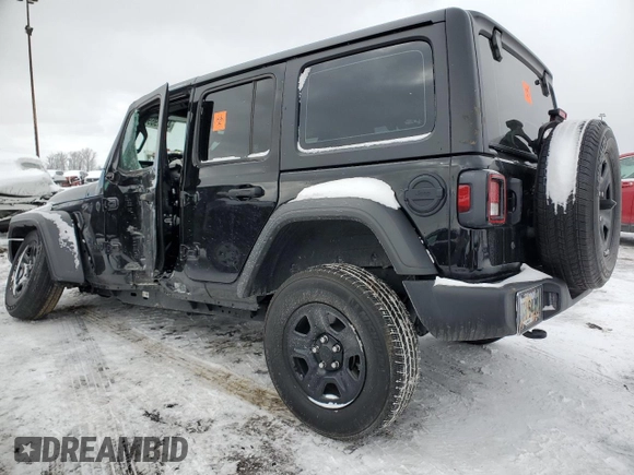 2022 Jeep Wrangler Unlimited Sport S z VIN 1C4HJXDG7NW227321, wystawiony jako Copart lot #45699695 z przebiegiem 25 369 mil mil oraz Szkoda całkowita • Salvage title. Historia ofert i sprzedaży dostępna na DreamBid. Obrazek 2.