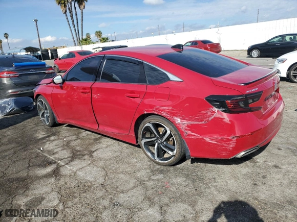 2018 Honda Accord Sedan Sport 1.5T with VIN 1HGCV1F38JA209862, listed as a Copart auction lot 43657755 with 80,601 mi miles and Salvage Title. Bid and sale history available at carsss.com. Image 2.