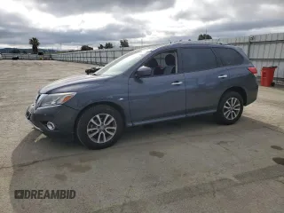 2013 Nissan Pathfinder SV with VIN 5N1AR2MM3DC649634, listed as a Copart auction lot 52054425 with 123,100 mi miles and Salvage Title. Bid and sale history available at carsss.com. Image 1.