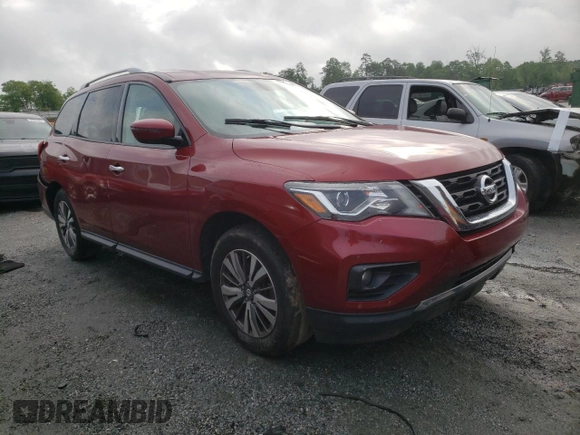 2019 Nissan Pathfinder SV z VIN 5N1DR2MNXKC592996, wystawiony jako Copart lot #54601215 z przebiegiem 63 041 mil mil oraz Szkoda całkowita • Salvage title. Historia ofert i sprzedaży dostępna na DreamBid. Obrazek 4.