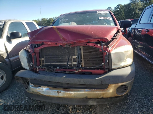 2008 Dodge 1500 ST with VIN 1D7HA16K08J158008, listed as a Copart auction lot 88238895 with 123,894 mi miles and Salvage Title. Bid and sale history available at DreamBid. Image 5.