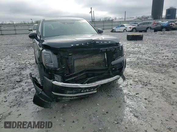 2022 Kia Telluride LX with VIN 5XYP24HCXNG222805, listed as a Copart auction lot 44825665 with 85,316 mi miles and Salvage title. Bid and sale history available at DreamBid. Image 12.