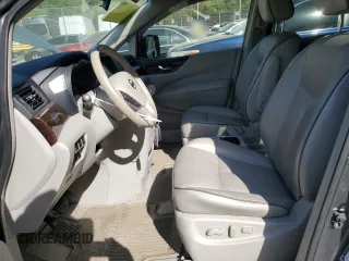 2015 Nissan Quest SV with VIN JN8AE2KP7F9120821, listed as a Copart auction lot 53998065 with 106,702 mi miles and Salvage Title. Bid and sale history available at carsss.com. Image 7.