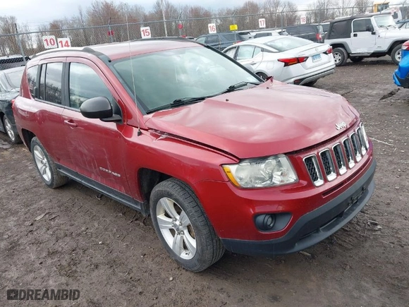 2012 Jeep Compass Latitude with VIN 1C4NJCEA0CD626490, listed as a IAAI auction lot 41916333 with 96,067 mi miles. Bid and sale history available at carsss.com. Image 1.