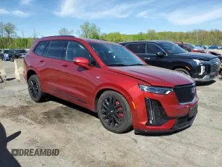 2024 Cadillac XT6 AWD Sport with VIN 1GYKPHRS4RZ715079, listed as a Copart auction lot 55297235 with 18,283 mi miles and Salvage title. Bid and sale history available at DreamBid. Image 4.