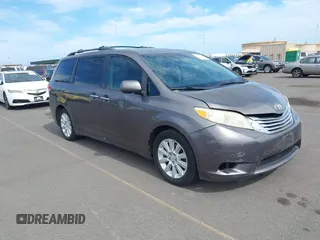 2011 Toyota Sienna XLE AAS with VIN 5TDYK3DC3BS059501, listed as a IAAI auction lot 42185225 with 143,416 mi miles. Bid and sale history available at carsss.com. Image 1.