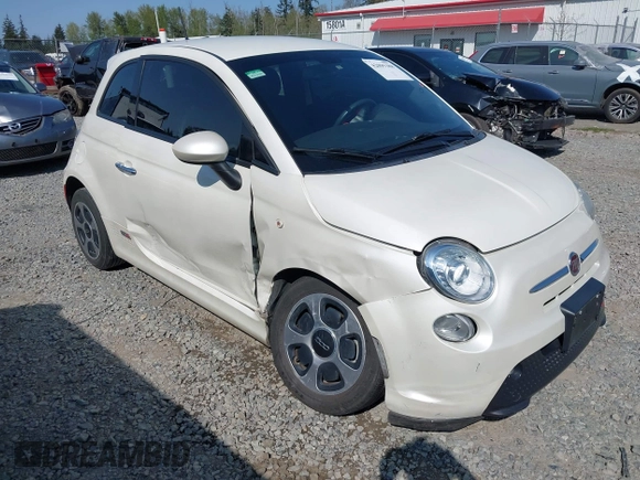 2013 FIAT 500e with VIN 3C3CFFGE8DT753420, listed as a IAAI auction lot 42095388 with 78,264 mi miles. Bid and sale history available at carsss.com. Image 1.
