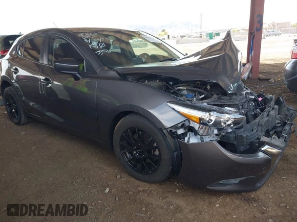2018 Mazda 3 Sport with VIN 3MZBN1K73JM273472, listed as a IAAI auction lot 41901038 with 99,527 mi miles and . Bid and sale history available at DreamBid. Image 1.