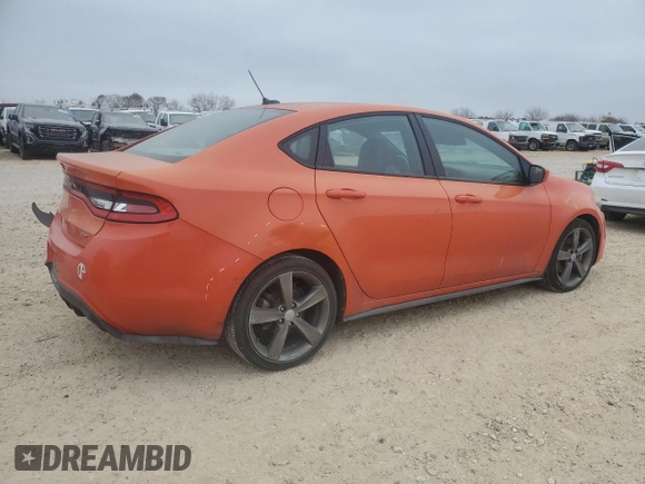 2015 Dodge Dart GT with VIN 1C3CDFEB2FD224939, listed as a Copart auction lot 43517345 with 72,274 mi miles and Salvage Title. Bid and sale history available at DreamBid. Image 3.