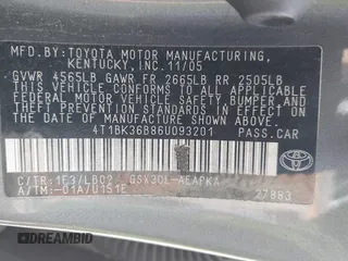 2006 Toyota Avalon XL with VIN 4T1BK36B86U093201, listed as a IAAI auction lot 42155033 with 264,958 mi miles. Bid and sale history available at carsss.com. Image 9.
