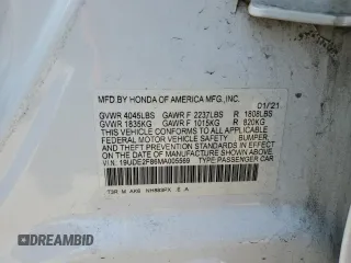 2021 Acura ILX w/Premium/A-SPEC Package with VIN 19UDE2F86MA005569, listed as a Copart auction lot 48522505 with 80,198 mi miles and Salvage Title. Bid and sale history available at carsss.com. Image 12.