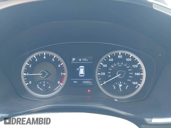 2019 Hyundai Santa Fe SE with VIN 5NMS23AD4KH088902, listed as a IAAI auction lot 42044465 with 34,302 mi miles and . Bid and sale history available at DreamBid. Image 7.