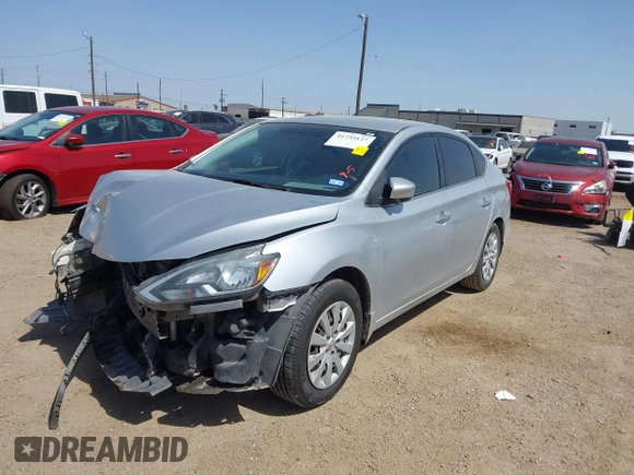 2016 Nissan Sentra S with VIN 3N1AB7AP2GY272202, listed as a IAAI auction lot 41735127 with 111,961 mi miles. Bid and sale history available at carsss.com. Image 2.
