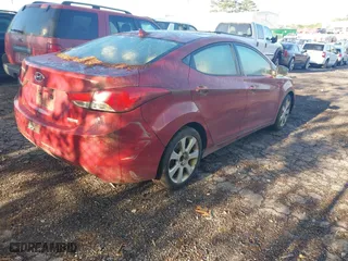 2012 Hyundai Elantra GLS with VIN KMHDH4AE7CU457604, listed as a IAAI auction lot 41993478 with 87,551 mi miles. Bid and sale history available at carsss.com. Image 4.